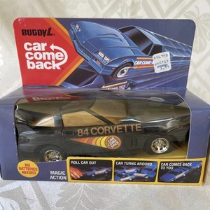 VINTAGE BUDDY L 1984 Black CORVETTE - Car Come Back - 4746 J - Rare - Gift New - Picture 1 of 8