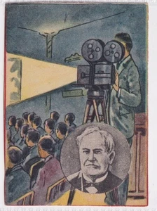 THOMAS EDISON (1847-1931) c.1953 Vintage Japanese Science & Invention Card - Picture 1 of 2