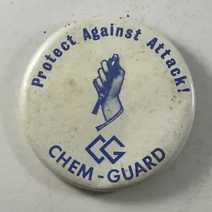 Botón Pinback Publicitario Chem Guard 2,25 pulgadas Proteger Contra Ataques - Imagen 1 de 3