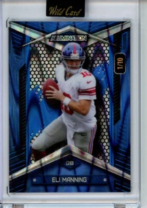 2024 Wild Card Alumination Just the Hits Blue Refractor 1/10 Eli Manning Giants - Picture 1 of 2
