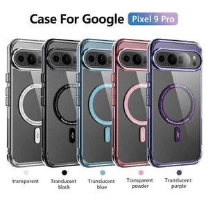 For Google Pixel 9 9 Pro XL Crystal Magnetic Ring Bumper Transparent Case Cover - Picture 1 of 23