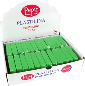 Plastilina Reusable and Non-Drying Modeling Clay; Set of 24 Bars, 1.4 Ounce Each - Picture 1 of 5