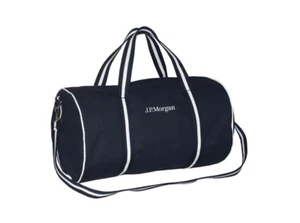 100% Authentic J.P. Morgan Banker Bag Navy Finance Wall Street Travel Carry On - Picture 1 of 1