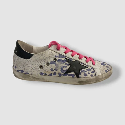 Golden Goose Women's Blue Super-Star Graphic Printed Classic Sneakers Size 40 - Image 1 of 4