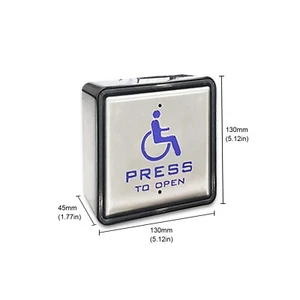 Olide510 Sin Receptor Puerta Acceso Discapacitados Cableado Acero Inoxidable Pulsador - Imagen 1 de 2