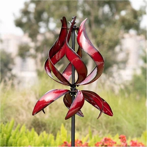 Yard Garden Wind Spinners - Large Outdoor Metal Wind Spinners with Stake, Yard A - Picture 1 of 9