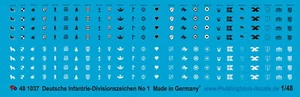Peddinghaus-Decals 1/48 1037 Allemand Infantrie Signe de la Division N° - Photo 1 sur 1