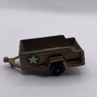 VTG TootsieToy US Army Brown Military Kubelwagen Trailer USA Diecast 3.5” - Image 1 of 4