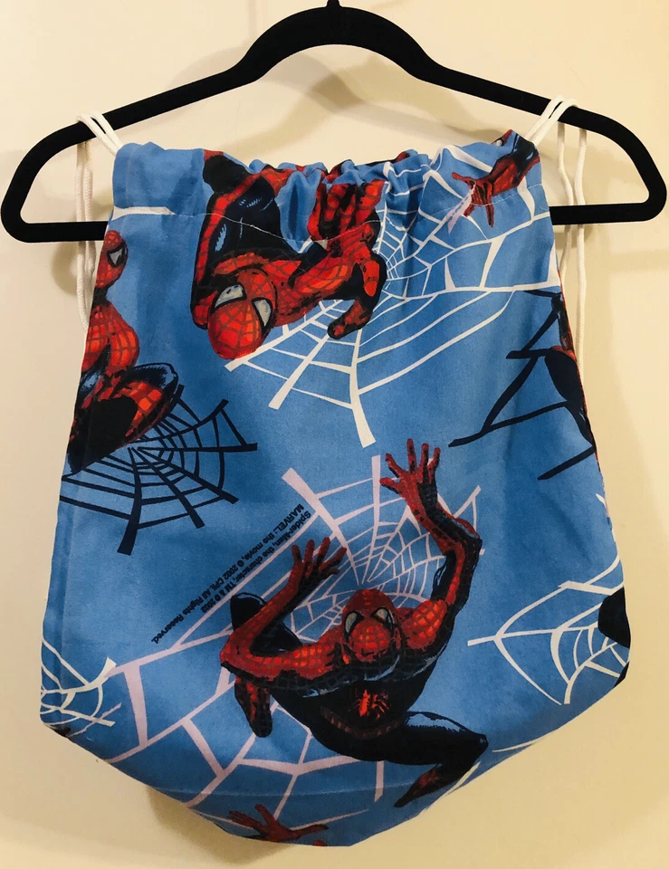 Spider Man Saco Pack Mochila Gimnasio Bolso Cordón Ajustable Niños Hecho a Mano Foto 1 de 4