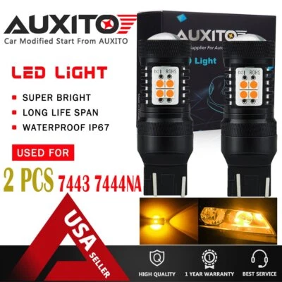 AUXITO  Rear Turn Signal Light Amber Yellow Blinker Lamps LED Bulbs For Nissan A - Изображение 1 из 4