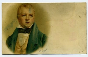 Tarjeta postal privada (C. 1898-1907) poeta Sir Walter Scott - Imagen 1 de 2