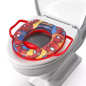 Spiderman weicher gepolsterter Töpfchen Toilettensitz mit Griffen für Kleinkinder Kinder - Bild 1 von 8