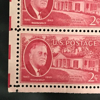US Full STAMP SHEET 2 cent 1945' ROOSEVELT Mint Scott # 931 - Image 1 of 4