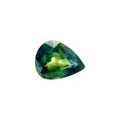 2.47ct AUSTRALIAN Sapphire GIA CERTIFIED Untreated Green Blue Pear Cut 9.2x7.1mm - Image 1 of 4