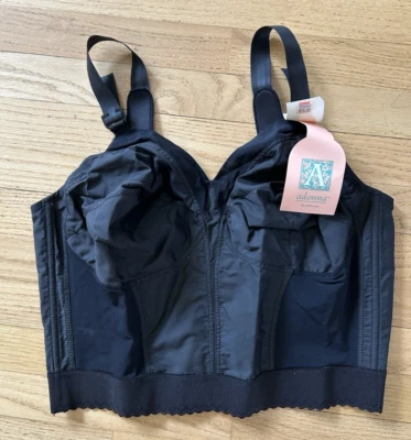 Sujetador negro vintage NOS Adonna para JCPenney 44D estilo 4752 Foto 1 de 4