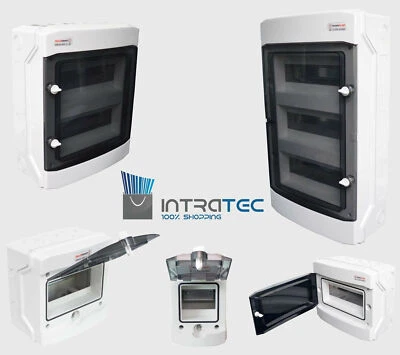 Sicherungskasten Aufputz IP65 Feuchtraum Verteiler Gehäuse inkl. N/PE Klemme - Bild 1 von 4