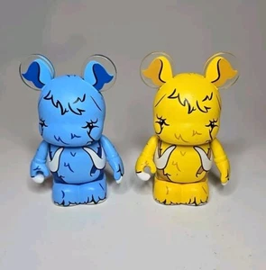 Disney Vinylmation  Mammoths  Blue Yellow 3" Lot of 2 figures - Picture 1 of 6