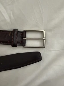Cinturón ERMENEGILDO ZEGNA Mediano Marrón Cuero Liso Talla 95/36 $350 Hecho en Italia - Imagen 1 de 5