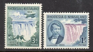 RHODESIA & NYASALAND MNH 1955 SG16-17 Victoria Falls - Picture 1 of 1