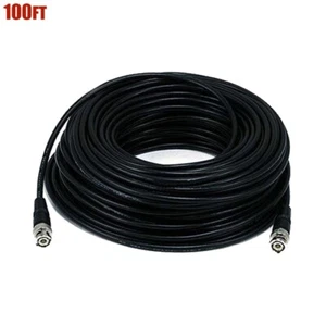100FT RG58 BNC Male to Male Twist On Connector Coax Coaxial Cable Braided 50 Ohm - Picture 1 of 2