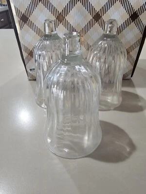 Lot 3 Home Interior Clear Glass Globe For Sconce Candle Holder - Image 1 of 2