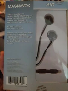Magnavox Air MHP4858-BK In-Ear Earbuds with Microphone and Remote Control Black - Picture 1 of 2