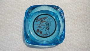 Vintage Casino Ashtray DIAMOND JIM'S Jackpot, Nevada, Blue - Picture 1 of 3