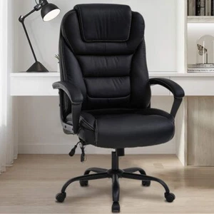 Big and Tall Office Chair Massage PU Leather Computer Chair Executive Desk Chair - Picture 1 of 9