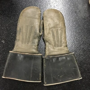 Antike Leder Stulpen Handschuhe Fäustlinge - Bild 1 von 19
