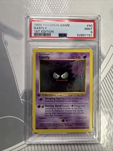 Gastly #50 1st Edition Base Set 1999 Pokémon Game PSA 9 👻 - Picture 1 of 2