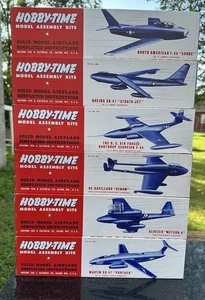 6x Hobby Time Vintage Balsa Wood Model Airplane Kits - Picture 1 of 4