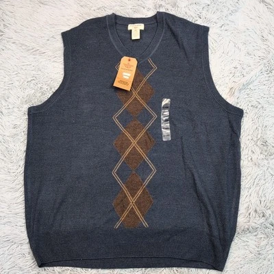 Suéter Dockers Para Hombres XL Azul Chaleco Oxford Preppy Ivy League Informal Comodidad Nuevo Foto 1 de 4