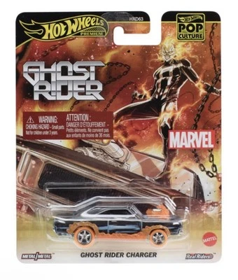 Hot Wheels Premium 2025 Hot Wheels Popculture Marvel GHOST RIDER CHARGER 4+ New - Image 1 of 4