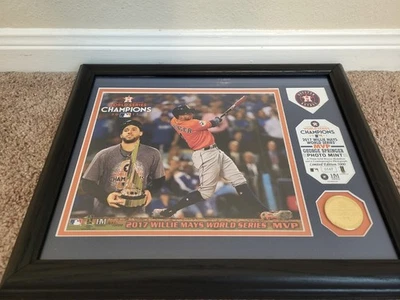 GEORGE SPRINGER HIGHLAND MINT 2017 WORLD SERIES CHAMPIONS MVP FRAME #0147/5000 - Image 1 of 4