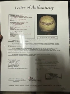Béisbol firmado por el equipo de los Yankees de Nueva York campeón de la Liga Americana 1955 con Berra, Martin, Ford +18 JSA LOA - Imagen 1 de 9