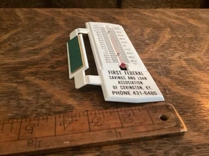 First Federal Savings Advertising Metal Thermometer NOS Mint - Picture 1 of 9