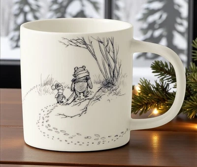 Williams Sonoma Rory Dobner Winnie the Pooh Stuck in Snow Mug 19 OZ NIB Holiday - Image 1 of 4