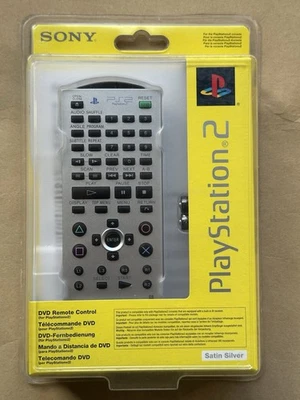 Sony PlayStation 2 DVD Remote Control Satin Silver SCPH-10420 ESS NEW & SEALED - Immagine 1 di 4