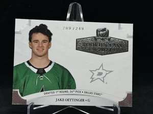 2020-21 UD The Cup Rookie Class of 2021 Jake Oettinger # 209/249 2020-JO - Picture 1 of 2