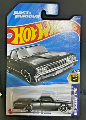 2025 风火轮 HW FAST & FURIOUS 雪佛兰 EL CAMINO FLAT 黑色 完好! — 第 1/3 张图片