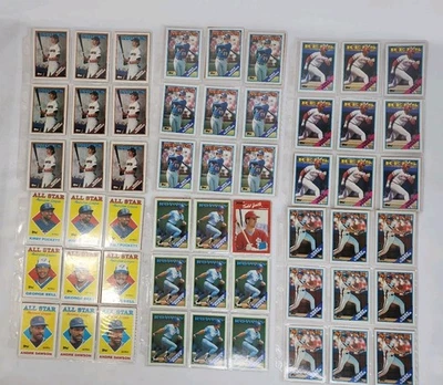 Lote grande de cartões de beisebol da década de 1980 com Mattingly, Bo Jackson, Puckett (Topps/Donruss) - Imagem 1 de 4