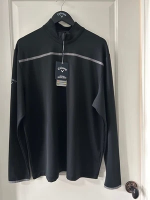 NUEVO CON ETIQUETAS, JERSEY SIMULADO CALLAWAY CCGM502 1/4 CREMALLERA - NEGRO - GRANDE Foto 1 de 3