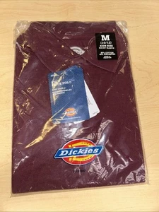 New Unisex Dickies Burgundy Uniform Polo Size Medium. - Picture 1 of 2