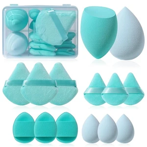 Makeup Sponge Set BS-MALLTriangle Puff 14 Pcs for Liquid, Cream, and C-Green - Foto 1 di 6