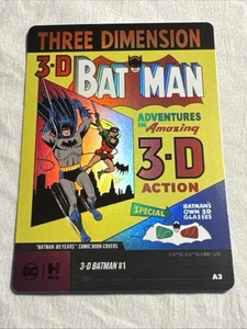 3-D Batman #1 DC Hybrid Trading Card Batman 85 Year Epic Mint A3 Physical Only - Picture 1 of 3