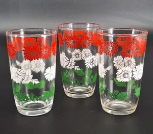 3 Stück Swanky Swig Glas Junggeselle Knopf rot grün weiß Blumen - Bild 1 von 9