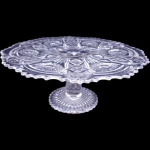 Soporte redondo transparente de vidrio imperial de 13" a la moda Ohio - Imagen 1 de 5
