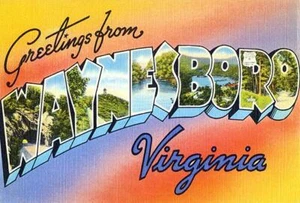 Grüße aus Waynesboro, Virginia #2 - 1930er Jahre - Vintage Postkarte Magnet - Bild 1 von 2