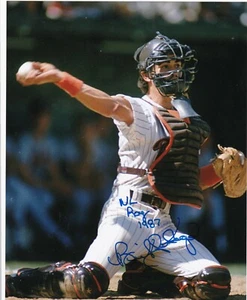 BENITO SANTIAGO SAN DIEGO PADRES NL ROY 1987 ACTION SIGNED 8x10 - Picture 1 of 1