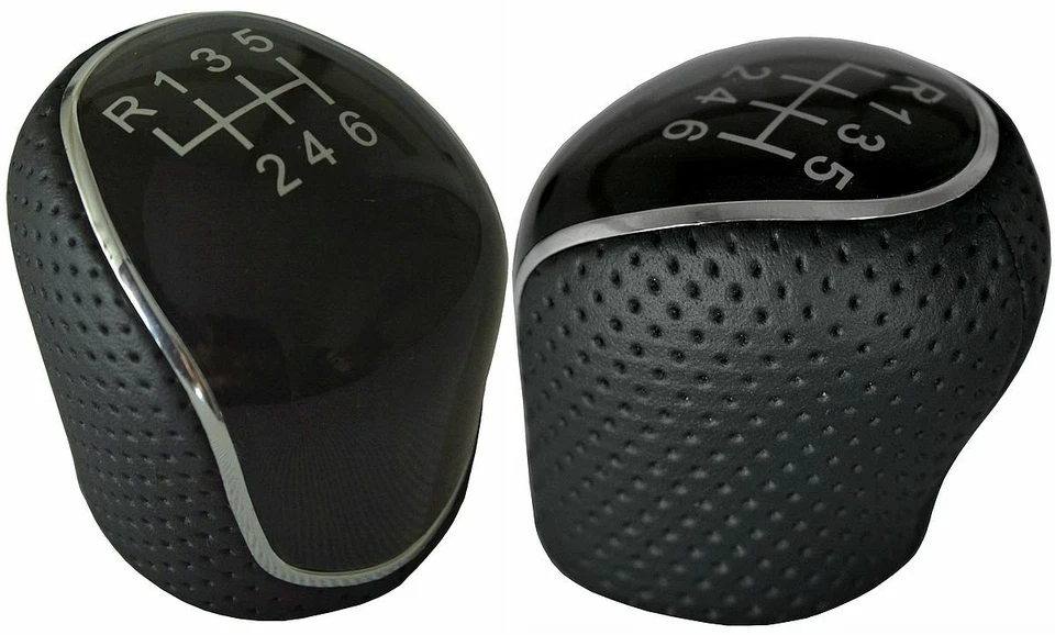 Ford Mondeo Mk4 IV Mk5 Focus Mk3 III S-Max C-Max  Pomello Leva del Cambio Pelle - Immagine 1 di 1